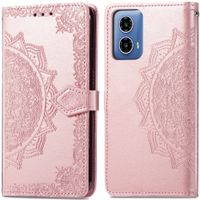 imoshion Etui de téléphone portefeuille Mandala Motorola Moto G34 - Rose Dorée