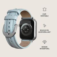 Burga Bracelet en cuir véritable Apple Watch | 38/40/41/42 mm - Dream / Silver