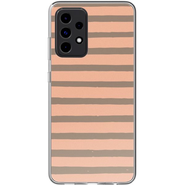 imoshion Coque Design Samsung Galaxy A52(s) (5G/4G) - Striped peach reverse