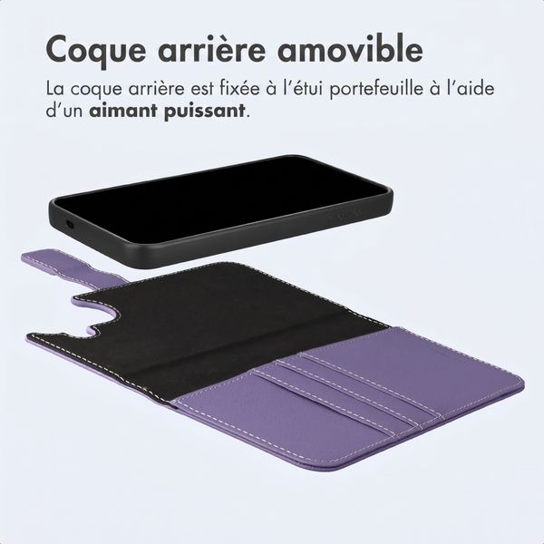 imoshion Étui portefeuille luxe 2-en-1 amovible Samsung Galaxy S24 FE - Violet