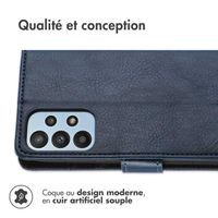 imoshion Étui de téléphone portefeuille Luxe Samsung Galaxy A23 (5G) - Bleu foncé