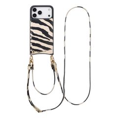 Selencia Coque de télephone Nova avec cordon et porte-cartes Apple iPhone 17 Pro Max - Zazzy Zebra