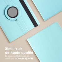 imoshion Coque tablette rotatif à 360° Samsung Galaxy Tab S10 Plus / Tab S9 FE Plus / Tab S9 Plus - Bleu clair