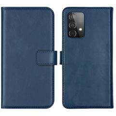 Selencia Étui portefeuille en cuir véritable Samsung Galaxy A52(s) (5G/4G) - Bleu