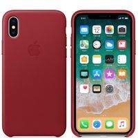 Apple Coque Leather iPhone X(s) - Red