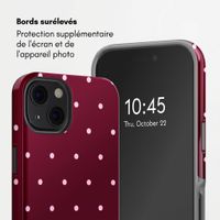 Selencia Coque arrière Vivid Apple iPhone 13 - Happy Dots Burgundy