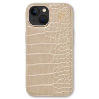 iDeal of Sweden Coque Vegan Leather iPhone 13/14/15/16e - Warm Beige Croco