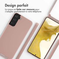 imoshion Coque en silicone avec cordon Samsung Galaxy S22 Plus - Sand Pink