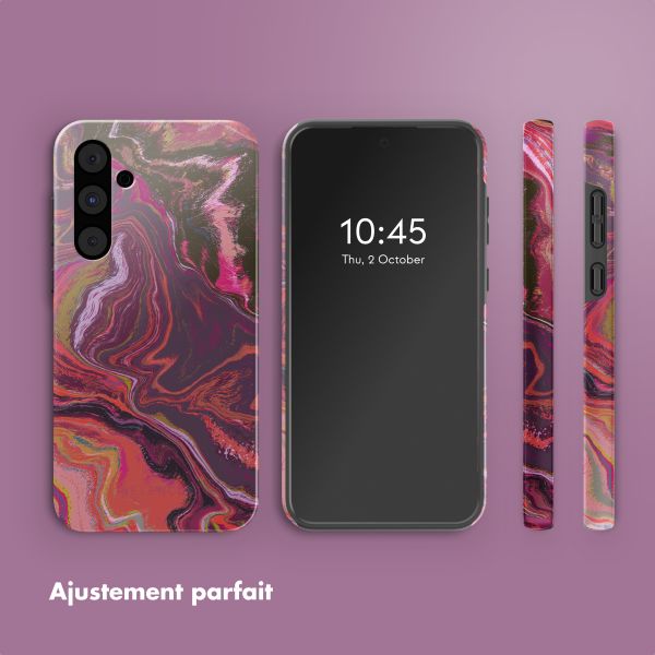 Selencia Coque arrière Vivid Tough Samsung Galaxy A55 - Marble Purple