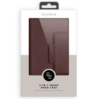 Selencia Etui portefeuille serpent amovible 2-en-1 Llyr iPhone 13 Pro - Rouge foncé