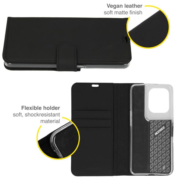 Accezz Étui de télephone Wallet Oppo Reno 8 Pro 5G - Noir