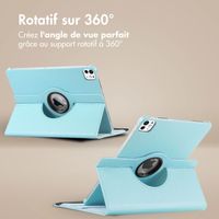 imoshion Coque tablette rotatif à 360° iPad Air 11 pouces (2024) M2 / Air 5 (2022) / Air 4 (2020) / Pro 11 (2018/2020) - Bleu clair