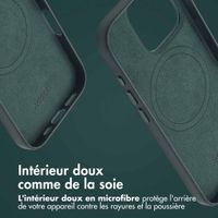 Accezz Coque arrière en cuir avec MagSafe Apple iPhone 16 Pro - Cedar Green