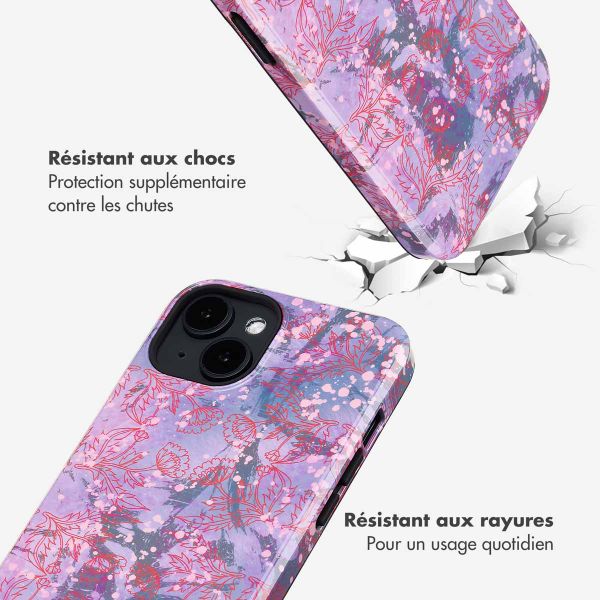 Selencia Coque arrière Vivid avec MagSafe Apple iPhone 14 - Fresh Paint Flower Orange