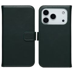 Selencia Étui portefeuille en cuir véritable Apple iPhone 17 Pro Max - Vert