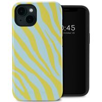 Selencia Coque arrière Vivid Tough avec MagSafe iPhone 14 - Zebra Winter Sky Titanium Yellow