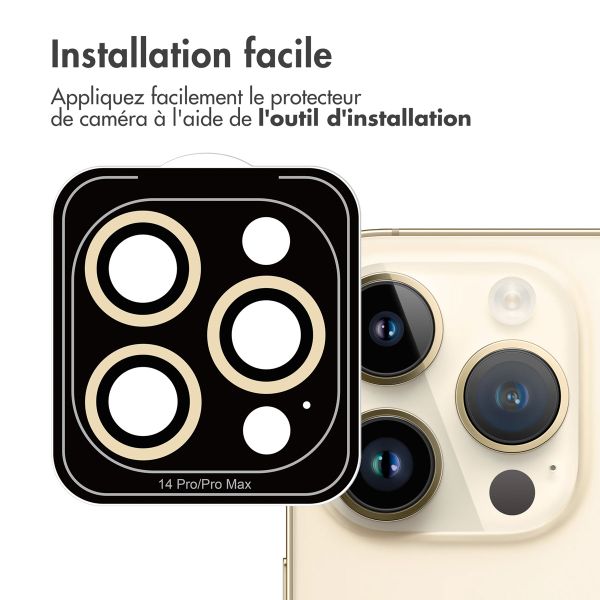 imoshion ﻿Lot de 2 protections d'objectif de caméra Apple iPhone 14 Pro / 14 Pro Max - Dorée