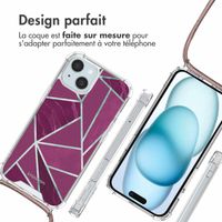 imoshion Coque Design avec cordon Apple iPhone 15 - Bordeaux Graphic
