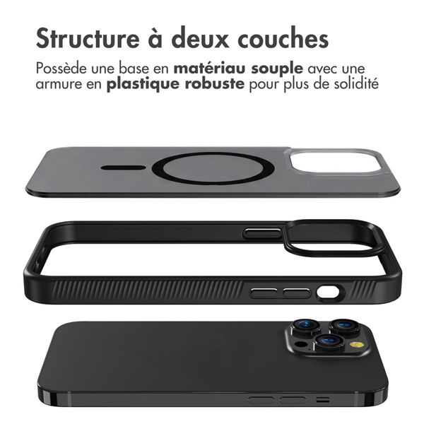 Accezz Coque Givrée Robuste avec MagSafe Apple iPhone 14 Pro Max - Noir