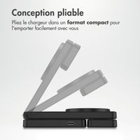 Accezz Chargeur sans fil pliable 3-in-1 MagSafe - 20W - Noir