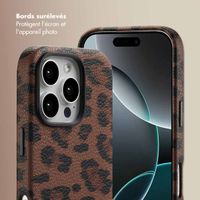 Selencia Coque Sabi imprimé panthère avec MagSafe Apple iPhone 16 Pro - Mocha Brown