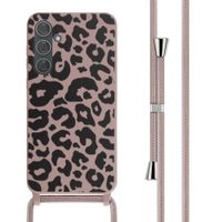 imoshion Coque design en silicone avec cordon Samsung Galaxy A35 - Animal Pink