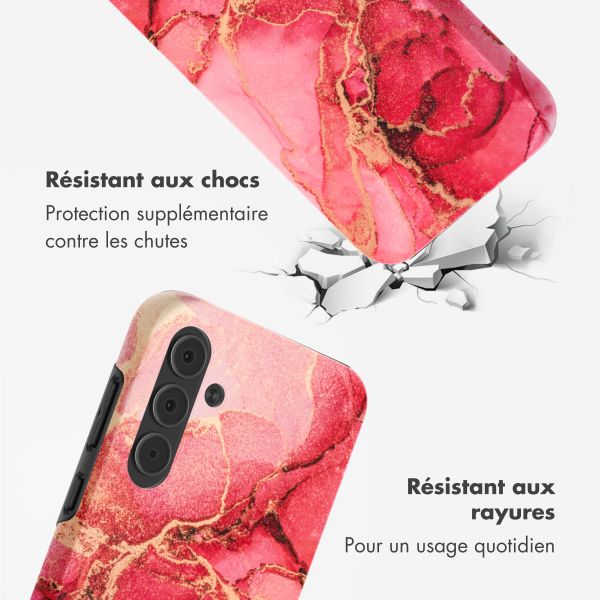 Selencia Coque arrière Vivid Samsung Galaxy A55 - Rosy Marble