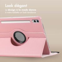 imoshion Coque tablette rotatif à 360° Samsung Galaxy Tab S10 Ultra / Tab S9 Ultra - Rose