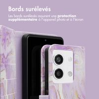 imoshion Étui de télephone portefeuille Design Xiaomi Redmi Note 13 (5G) - Purple Marble