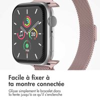 imoshion Bracelet milanais fin Apple Watch Series 1 à 9 / SE (38/40/41 mm) | Series 10 (42 mm) - Rose