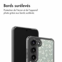 imoshion Coque Design Samsung Galaxy S23 - Smoke Green Flowers