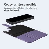 imoshion Étui portefeuille luxe 2-en-1 amovible Apple iPhone 16 - Violet