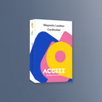 Accezz Portefeuille en cuir magnétique avec support - Compatible avec Apple Find My - Nightfall Blue