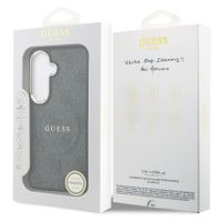 Guess Coque arrière en cuir 4G avec MagSafe Samsung Galaxy S26 - Gold Edge - Black