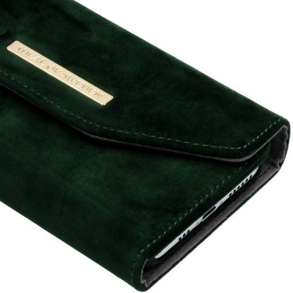 iDeal of Sweden Mayfair Clutch Velvet iPhone Xs / X - Vert