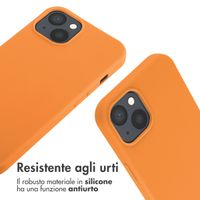 imoshion Coque en silicone avec cordon Apple iPhone 13 - Orange