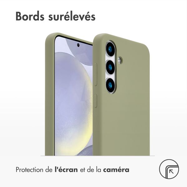 Accezz Coque Liquid Silicone avec MagSafe Samsung Galaxy S24 Plus - Cooper Green