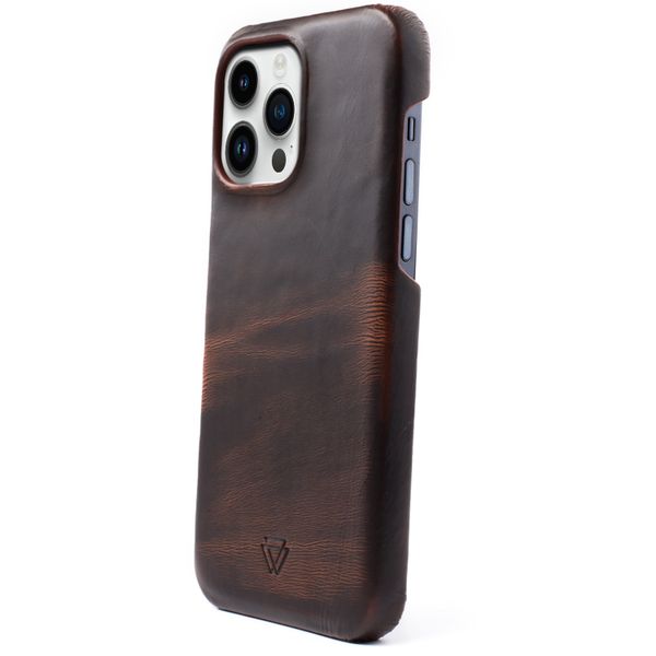 Wachikopa Coque Full Wrap iPhone 14 Pro - Dark Brown