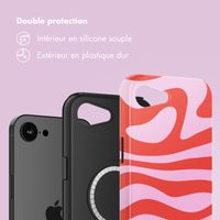 Selencia Coque arrière Vivid avec MagSafe Apple iPhone 16e - Dream Swirl Pink
