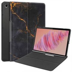 imoshion Étui de télephone portefeuille Design Lenovo Tab Plus - Black Marble