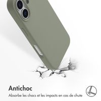 Accezz Coque Liquid Silicone avec MagSafe Apple iPhone 17 - Cooper Green