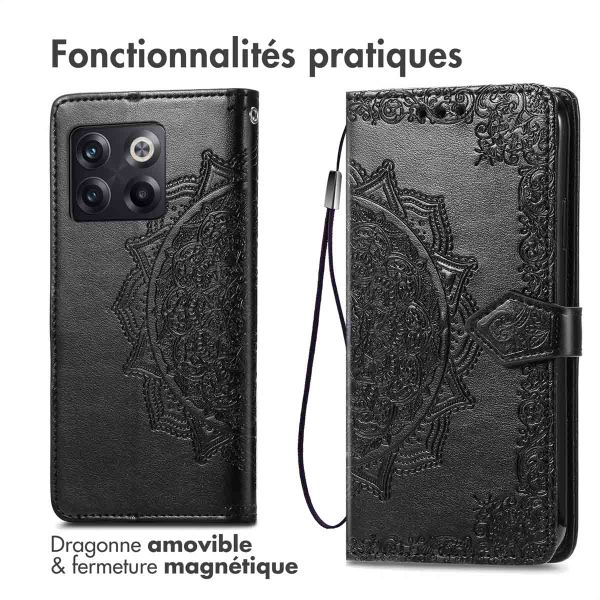 imoshion Etui de téléphone portefeuille Mandala OnePlus 10T - Noir