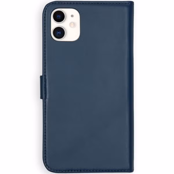 Selencia Étui portefeuille en cuir véritable Apple iPhone 11 - Bleu