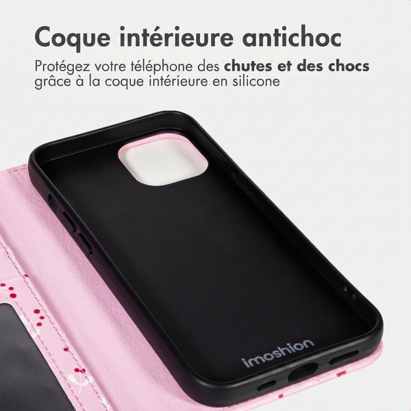 imoshion Étui de télephone portefeuille Design Apple iPhone 13 - Blush Berries