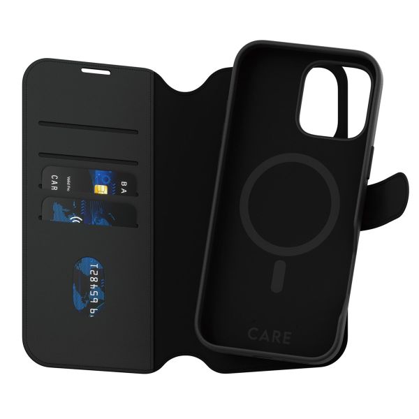 CARE by PanzerGlass Étui de téléphone portefeuille Tango 2-en-1 avec MagSafe iPhone 16 Pro Max - Noir