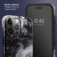 Selencia Coque arrière Vivid Tough iPhone 15 Pro Max - Chic Marble Black