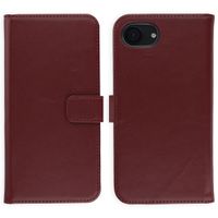 Selencia Étui portefeuille en cuir véritable Apple iPhone 17e / 16e - Burgundy