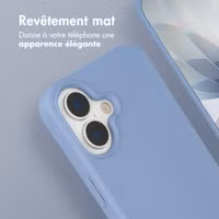 imoshion Coque arrière Color avec cordon amovible et MagSafe Apple iPhone 17 - Ash Blue