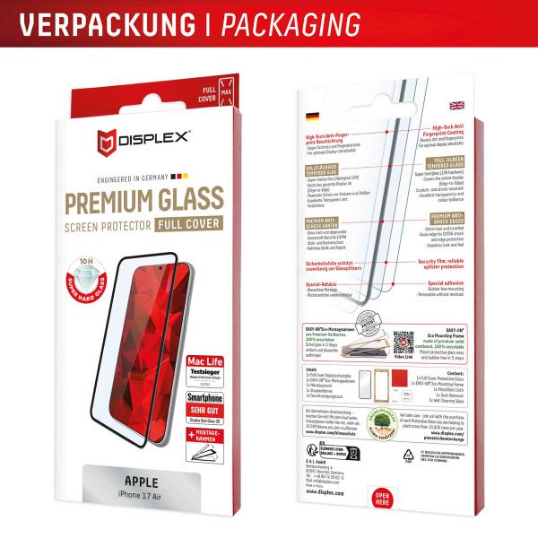 Displex Protection d'écran en verre trempé Real Glass Apple iPhone Air