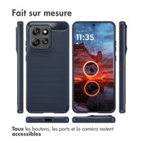 imoshion Coque Brushed Motorola Thinkphone 25 / Motorola Edge 50 Neo / Edge 60 Neo - Bleu foncé